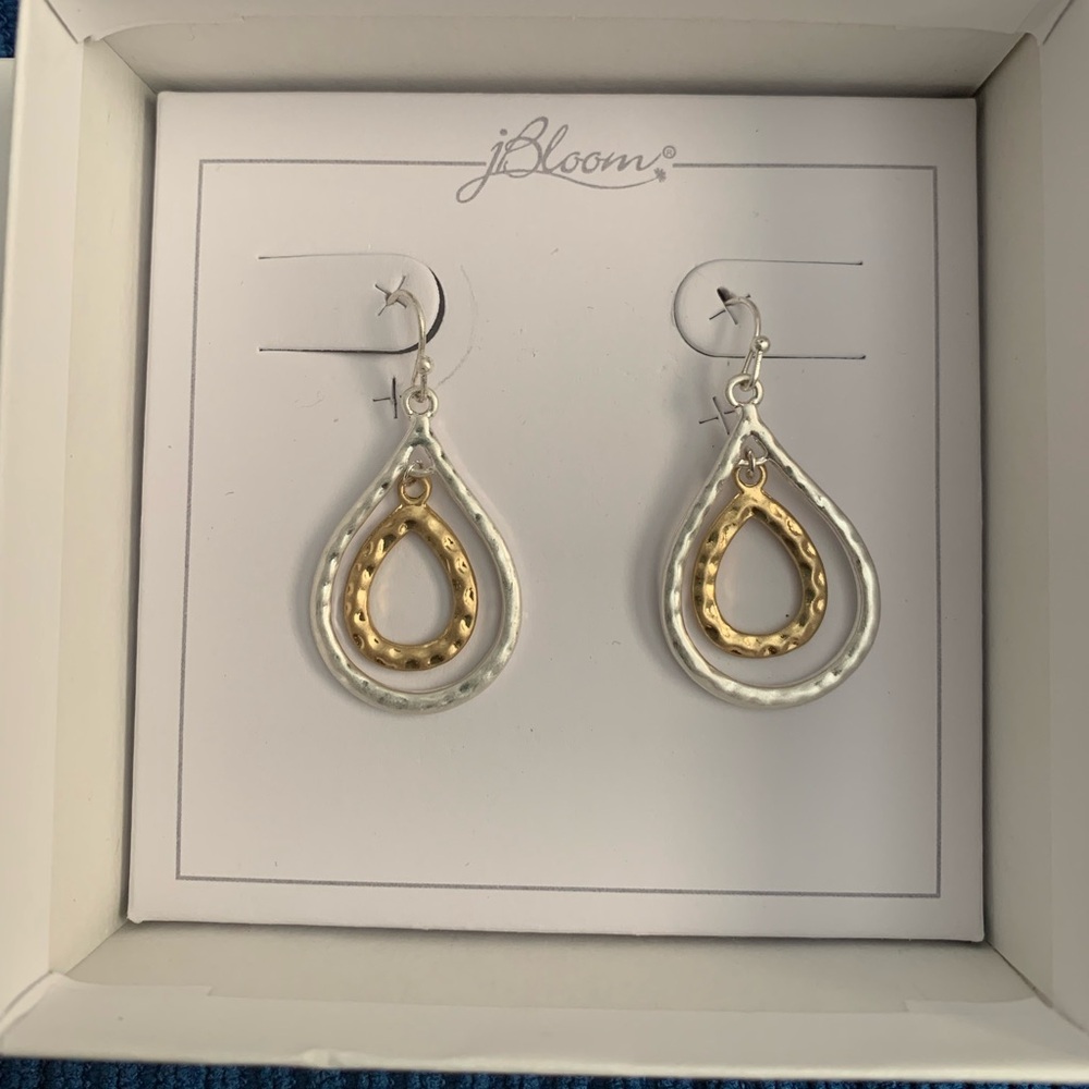 JBloom Earrings New Silver Gold Tone